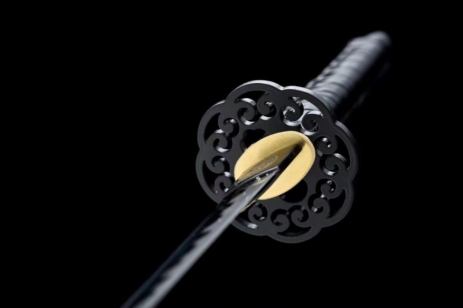 中型の日本刀 1060 鋼の黒染め刃 全唐サムライ刀 刀剣 - Etsy 日本