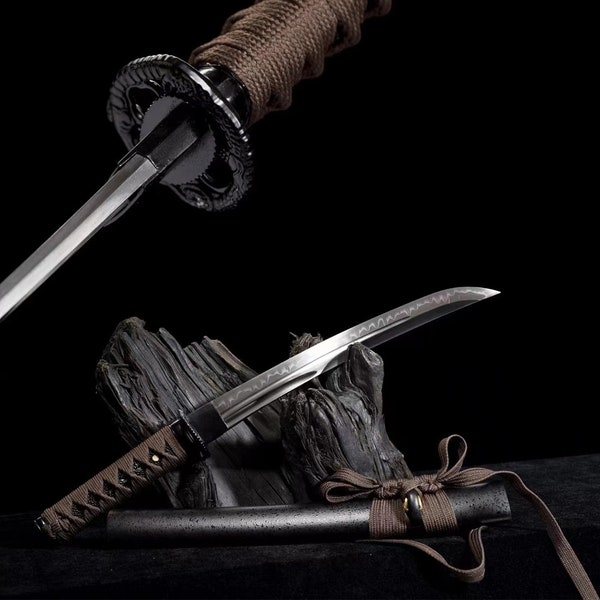 Full Tang-style Japanese katana Hand Forged T10 Steel Samurai Knife Samurai sword real katana