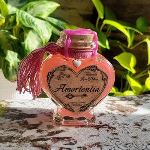 Amortentia Potion | Magical Love Potion | Color Changing Glass Apothecary Bottle | Witch and Wizard Collectible