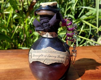 Draught of Living Death | Color Changing Magic Potion | Glass Apothecary Decor| Fantasy Potion Bottle | Witch & Wizard Prop Collectible