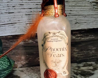 Lágrimas de Fénix / Botella de Poción Mágica que Cambia de Color / Criaturas y Bestias / Decoración de Boticario de Vidrio / Objeto Coleccionable de Bruja y Mago