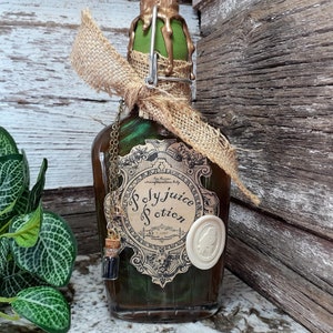 Poly-Juice Potion | Magical Color Changing Potion Bottle | Transformation Potion | Glass Apothecary Bottle | Wizard Prop Collectible