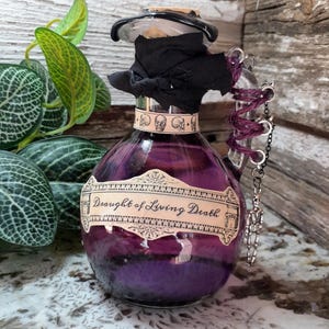 Draught of Living Death | Color Changing Magic Potion | Glass Apothecary Decor| Fantasy Potion Bottle | Witch & Wizard Prop Collectible