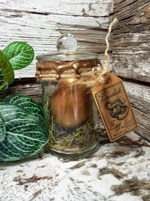Basilisk Egg Specimen | Glass Apothecary Decor | Creatures and Beasts Magical Prop | Witch & Wizard Prop Collectible