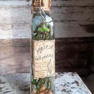 Gillyweed | Glass Potion Bottle | Color Changing Magic Potion | Apothecary Bottle | Witch & Wizard Prop Replica Collectible