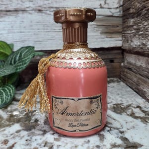Amortentia Love Potion | Magical Potion Bottle Prop | Glass Apothecary Bottle | Vintage Perfume Bottle | Wizard Prop Collectible