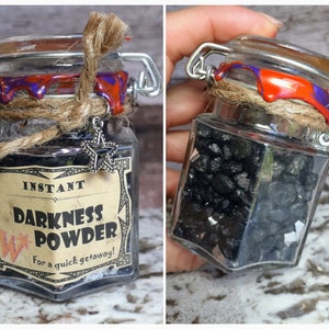Weasley&#39;s Instant Darkness Powder | Weasley&#39;s Wizard Wheezes Product | Glass Apothecary Jar | Magic Potion Bottle | Wizard Prop Collectible