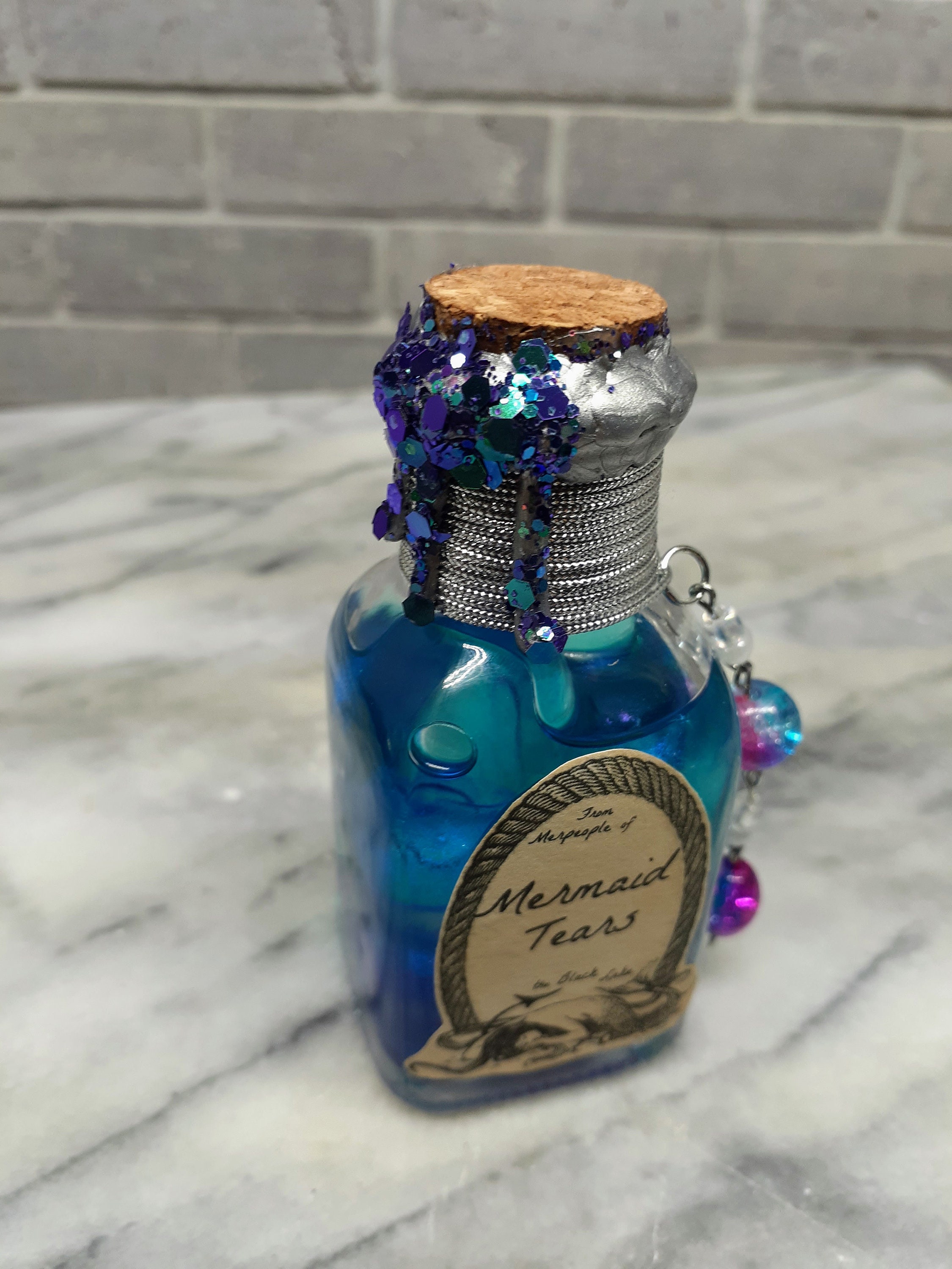 Mermaid Tears Magical Color Changing Glass Potion Apothecary - Etsy
