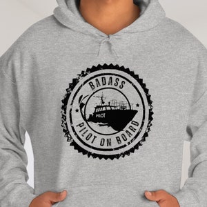 Nautical Pilot Hooded Sweatshirt, Nautical Pilot Hoodie, Maritime Pilot Sweatshirt, Harbor Pilot Hoodie, Ship Pilot Hoodie, Nautical Hoodie image 1