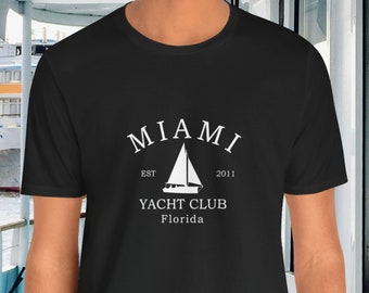 Yacht Club T-Shirt, Custom T Shirt for Yacht Club Members, Boating and Sailing Enthusiasts, Personalized Nautical T-Shirt