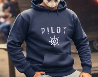 Nautical pilot hoodie, Ship pilot hooded sweatshirt, Harbor pilot sweatshirt, Maritime pilot hooded sweatshirt, Harbor pilot gift