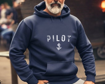 Nautical pilot hoodie, Ship pilot hooded sweatshirt, Harbor pilot sweatshirt, Maritime pilot hooded sweatshirt, Harbor pilot gift