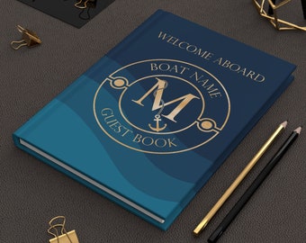 Boat Owner Logbook, Captain's Log Book, Boat Guest Book, Yacht Guestbook, Gift for Boat Owners, Boating Gift, Sailing Notebook