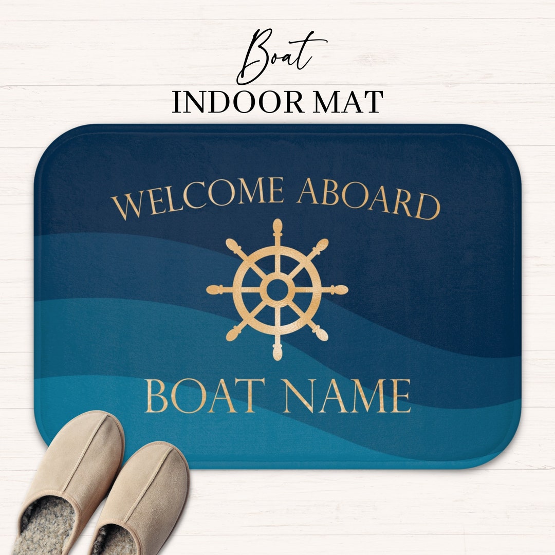 Boat Mat Personalized Boat Gifts Boat Accessories Nautical Etsy