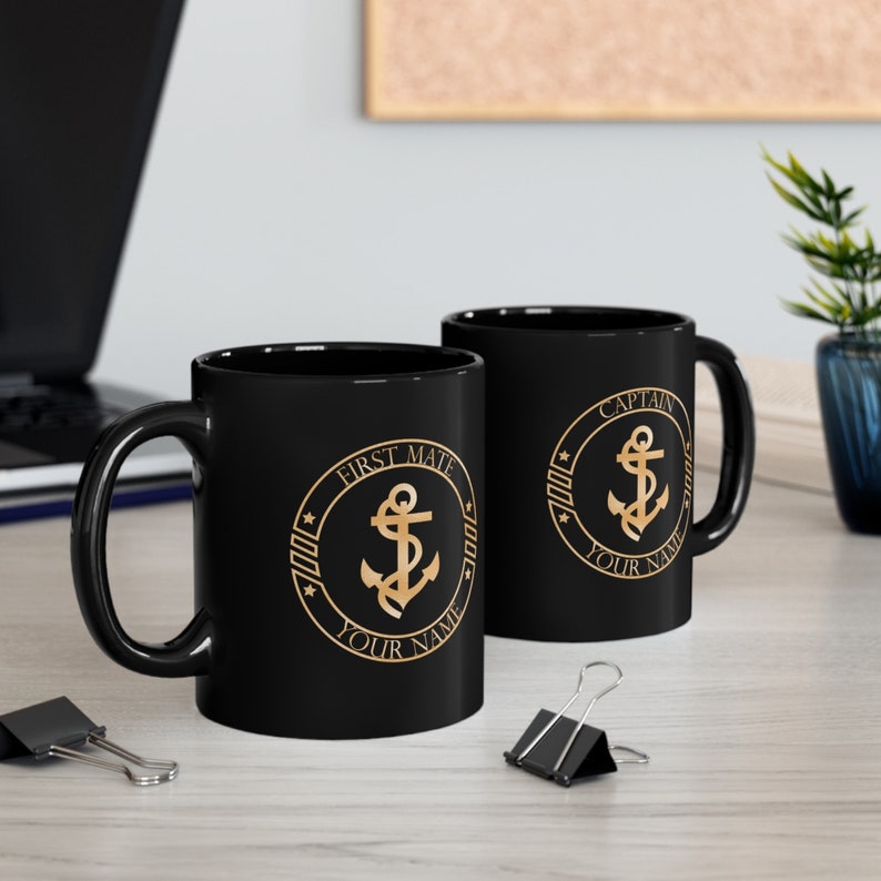 Personalized nautical mug for boat owners, Boat owner gift, Boat coffee mugs, Sailing gift, Yacht gift, Boat captain mug, First mate mug image 4
