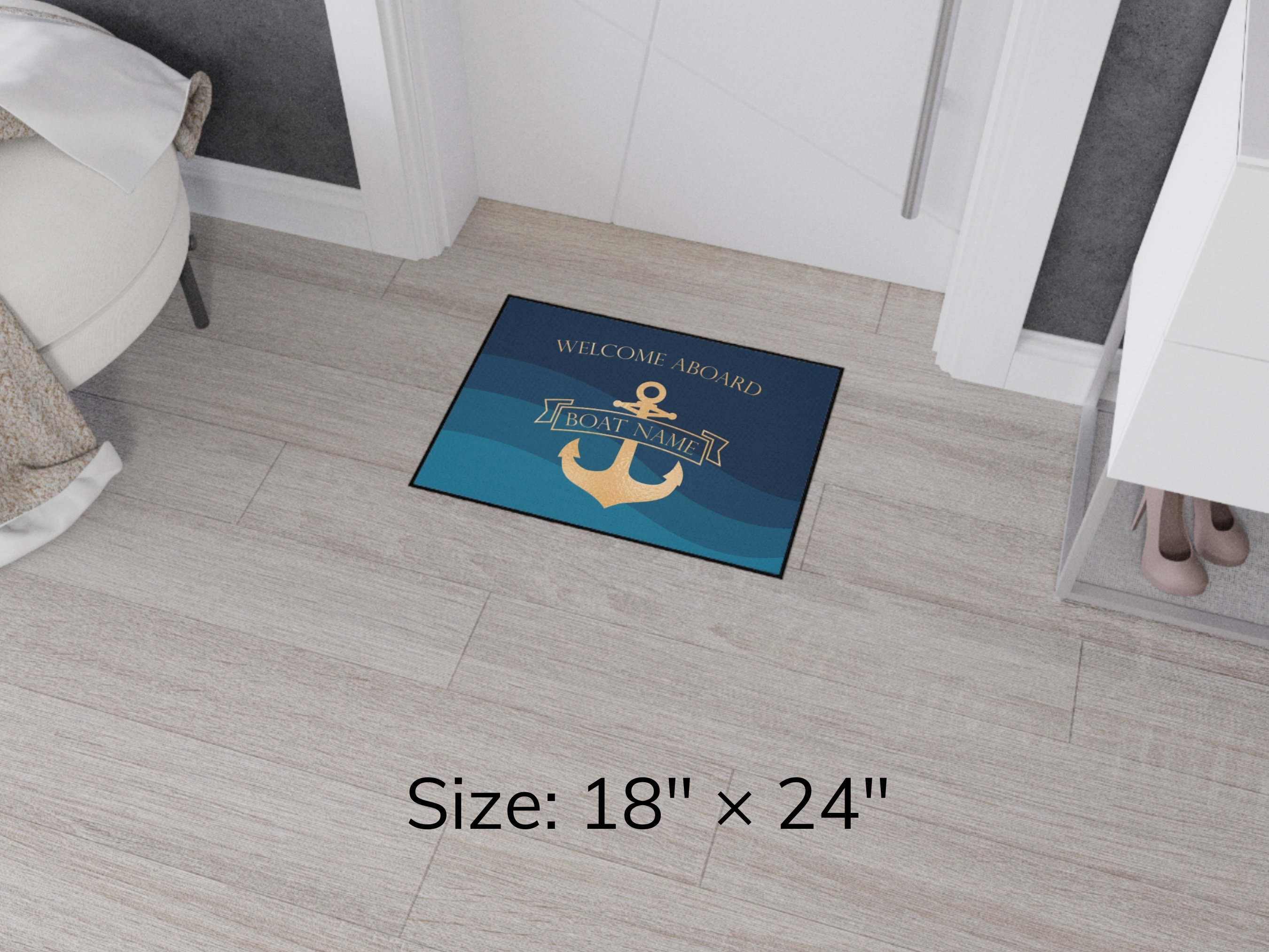 Boat Aboard Mat, Outdoor Heavy Duty Mat, Boat Owner Mat