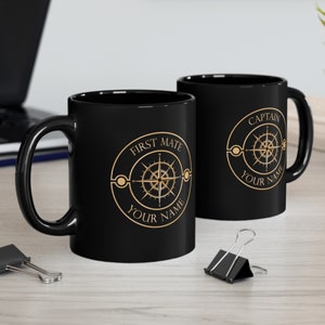 Personalized nautical mug for boat owners, Boat owner gift, Boat coffee mugs, Sailing gift, Yacht gift, Boat captain mug, First mate mug image 4
