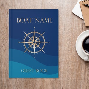 Boat Owner Logbook, Captain's Log Book, Boat Guest Book, Yacht Guestbook, Gift for Boat Owners, Boating Gift, Sailing Notebook image 3