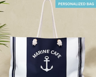 Sac d'ancre personnalisé, sac personnalisé avec nom de bateau, fourre-tout nautique, cadeau voile, sac bateau, cadeau capitaine, sac yacht, sac de plage week-end