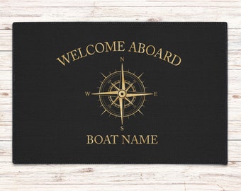 Boat Owner Heavy Duty Floor Mat, Custom Welcome Mat, Personalized Boat Welcome Mat, Boating Floor Mat, Boat Owners Door Mat, Boating Rug