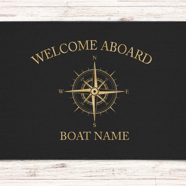 Boat Owner Heavy Duty Floor Mat, Custom Welcome Mat, Personalized Boat Welcome Mat, Boating Floor Mat, Boat Owners Door Mat, Boating Rug