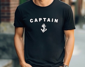 Captain T-Shirt, Nautical Shirt, Tee Shirt for boat owner, Ship captain gift, Captin Tshirt, Boat captain shirt, Boating gift, Boat dad