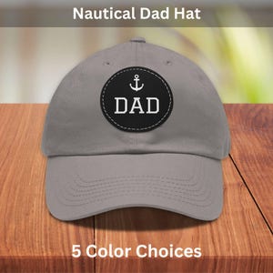 Nautical Anchor Dad Hat, Gift for Dad, Anchor Baseball Cap for Dad, Gift for Sailor, Captain, Boat Owner