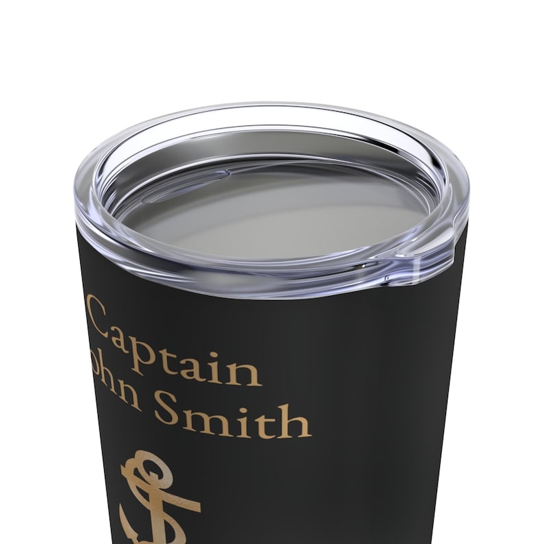 Personalized tumbler with ship captain insignia or epaulette, Ship Captain tumbler, Deck Officer tumbler, Captain Gift, Nautical image 5