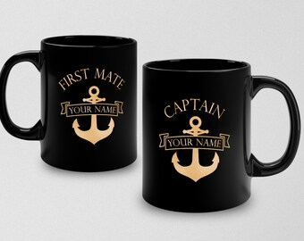 Personalized nautical mug for boat owners, Boat owner gift, Boat coffee mugs, Sailing gift, Yacht gift, Boat captain mug, First mate mug