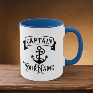 Personalized Captain Mug, Custom Nautical Mug, Customized Mug, Personalized Name Coffee Cup, Boat Owner Mug, Boating Gift image 6