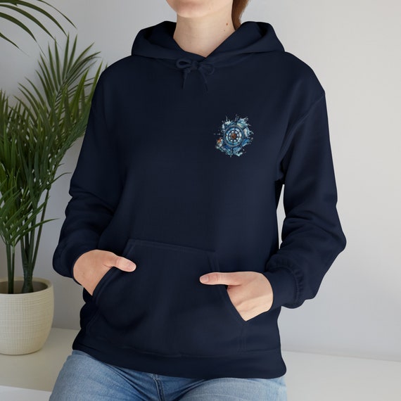 Hooded Sweatshirt, Ship Wheel Hoodie, Nautical Hooded Sweatshirt