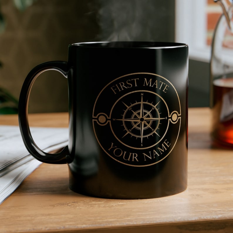 Personalized nautical mug for boat owners, Boat owner gift, Boat coffee mugs, Sailing gift, Yacht gift, Boat captain mug, First mate mug image 5