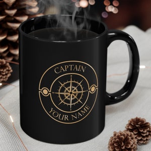 Personalized nautical mug for boat owners, Boat owner gift, Boat coffee mugs, Sailing gift, Yacht gift, Boat captain mug, First mate mug image 1