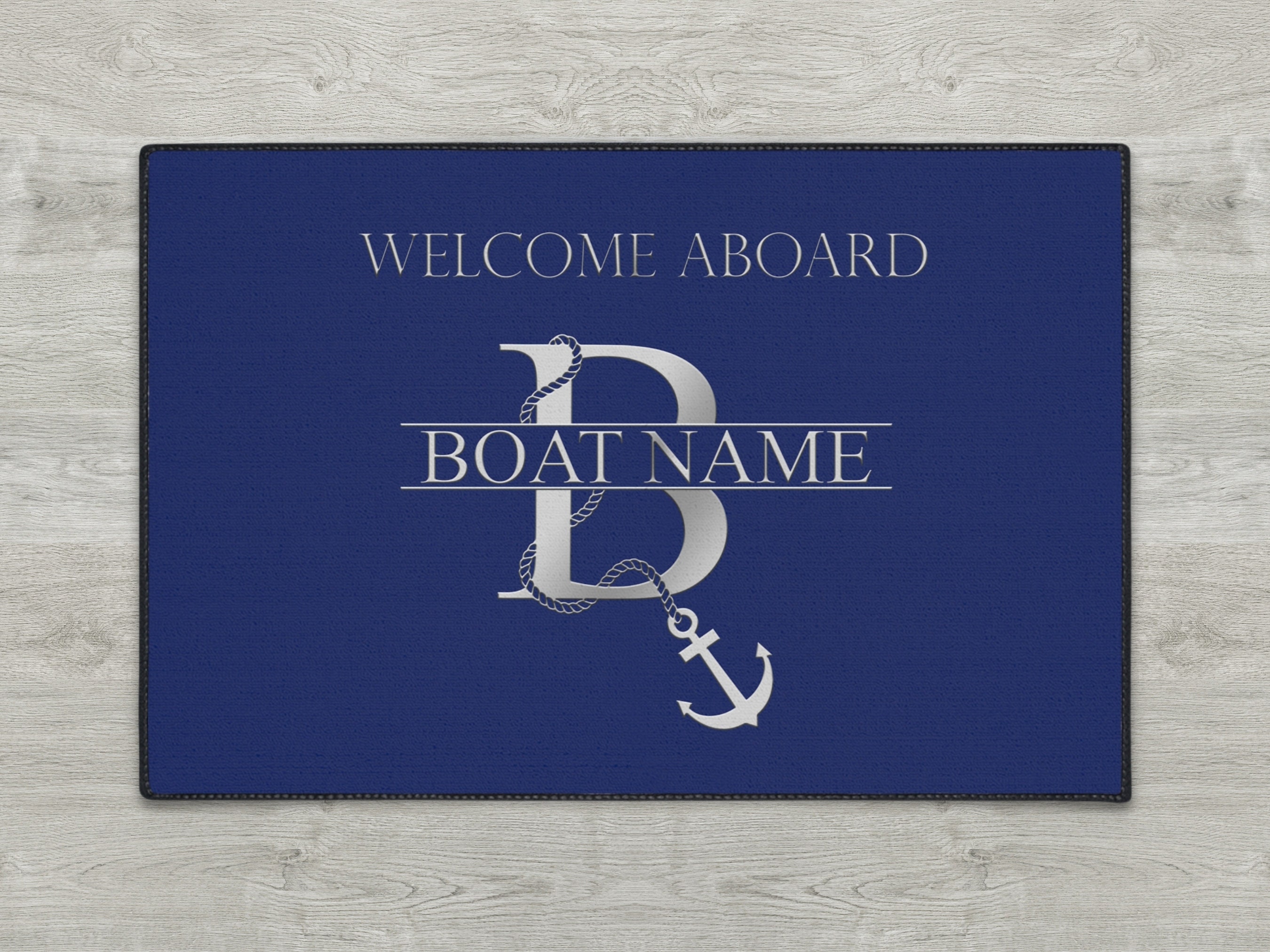 Aboard Boat Mat, Boat Owner Heavy Duty Floor Mat, Boating Mat