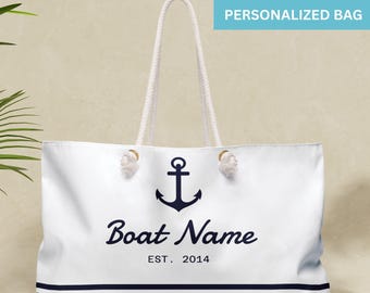Bolsa de ancla personalizada con nombre y puerto del barco, bolsa náutica, regalo de navegación, regalo náutico, bolsa de barco personalizada, accesorio para yates
