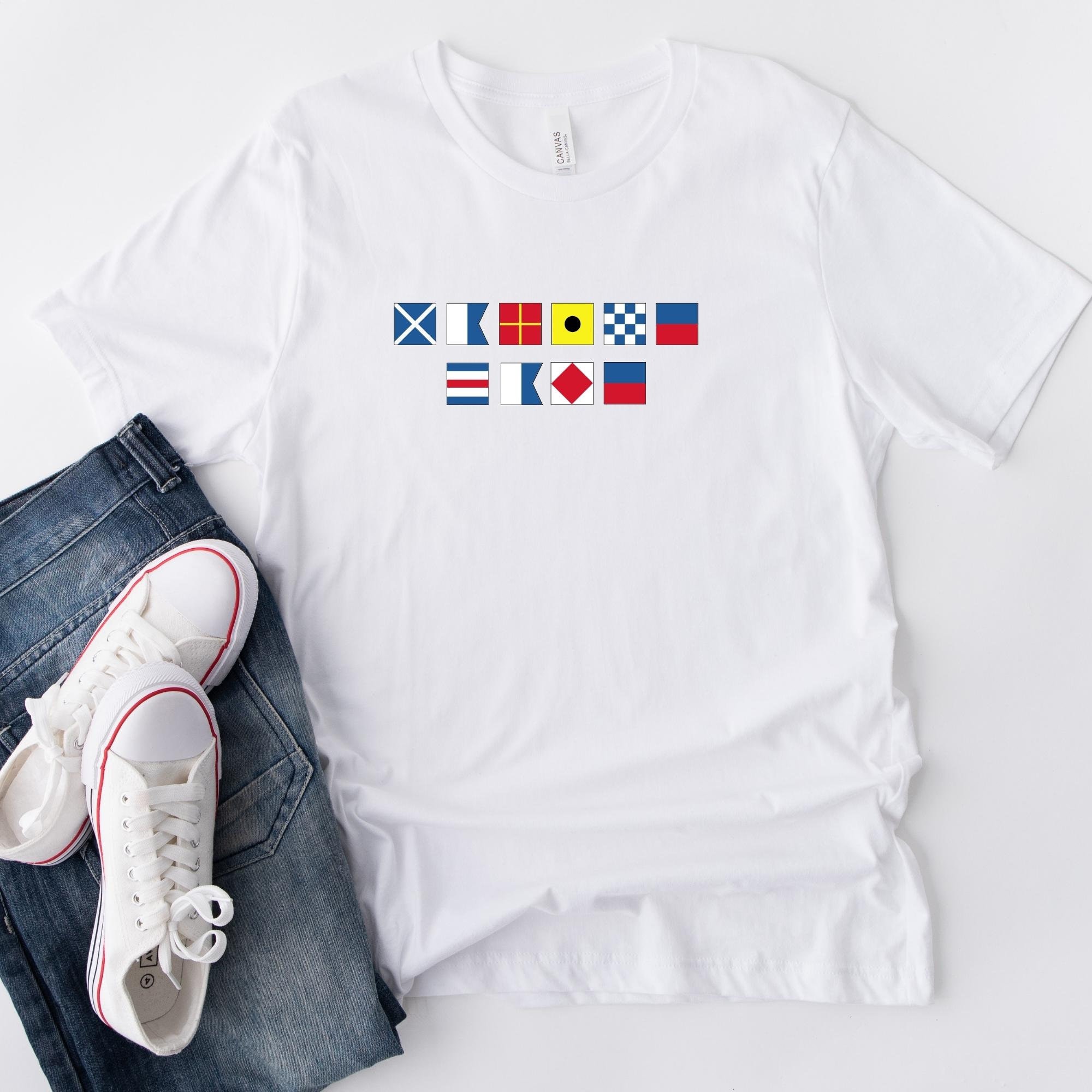 Personalized Nautical Flags T-shirt, Custom Nautical Flag Shirt