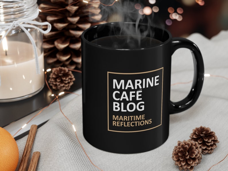 Marine Cafe Blog Mug, Nautical Mug, Coffee Mug, Coffee Cup image 3