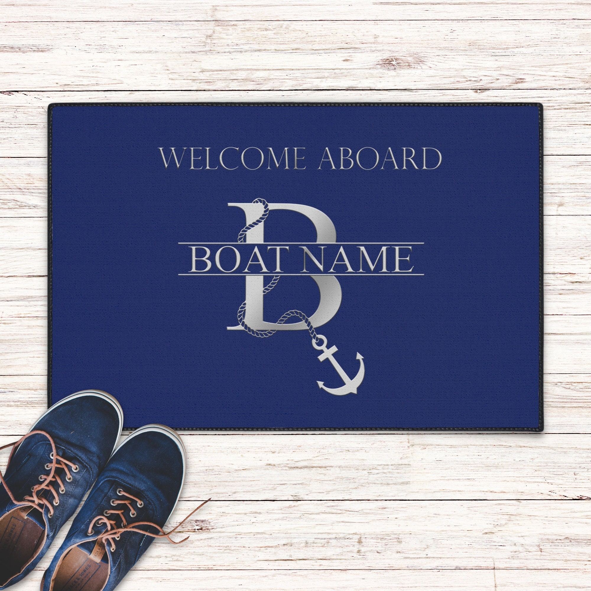 Aboard Boat Mat, Boat Owner Heavy Duty Floor Mat, Boating Mat