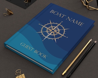 Boat Owner Logbook, Captain's Log Book, Boat Guest Book, Yacht Guestbook, Gift for Boat Owners, Boating Gift, Sailing Notebook