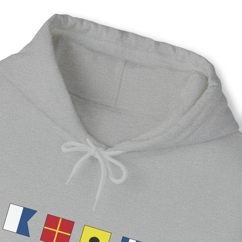 Personalized Nautical Flags Hooded Sweatshirt, Custom nautical flag hoodie, Maritime Flag, Captain hoodie, Maritime Signal sweatshirt image 5