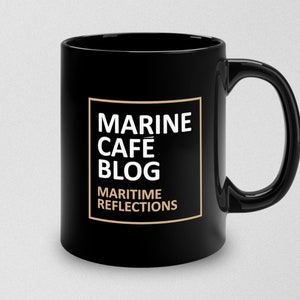 Marine Cafe Blog Mug, Nautical Mug, Coffee Mug, Coffee Cup