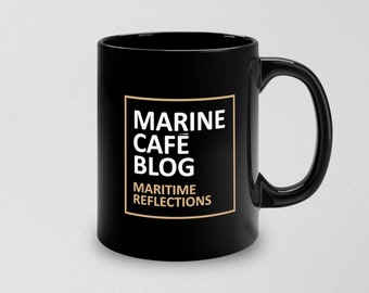 Marine Cafe Blog Mug, Nautical Mug, Coffee Mug, Coffee Cup