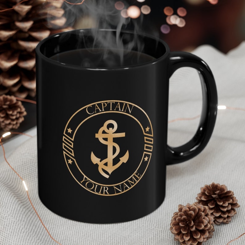 Personalized nautical mug for boat owners, Boat owner gift, Boat coffee mugs, Sailing gift, Yacht gift, Boat captain mug, First mate mug image 1