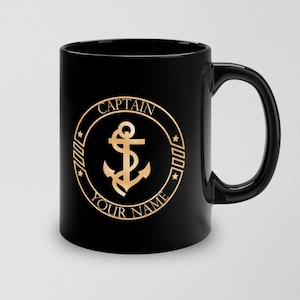 Personalized nautical mug for boat owners, Boat owner gift, Boat coffee mugs, Sailing gift, Yacht gift, Boat captain mug, First mate mug Captain