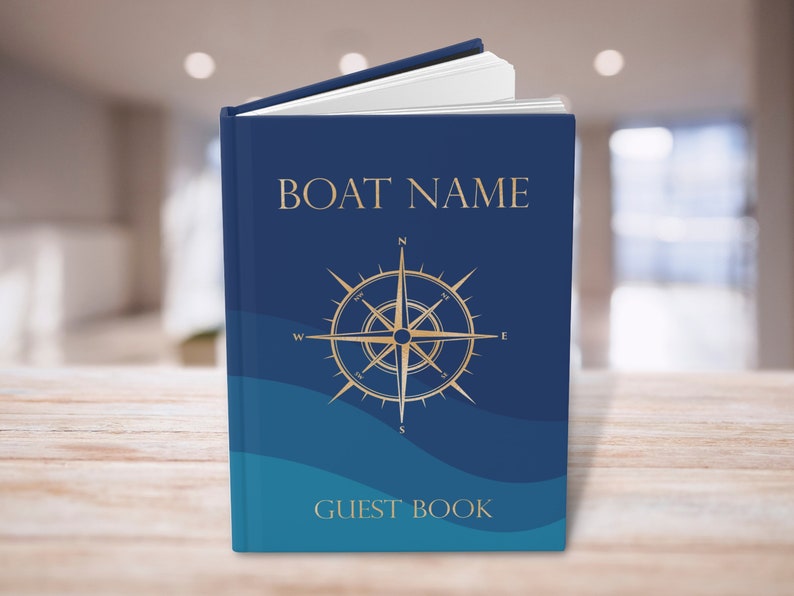 Boat Owner Logbook, Captain's Log Book, Boat Guest Book, Yacht Guestbook, Gift for Boat Owners, Boating Gift, Sailing Notebook image 2