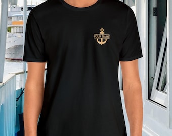 Custom Name Nautical T-Shirt,  Personalized Shirt for Sailors, Sailing tee, Boating T Shirt, Nautical Gift, Boat Owner Gift