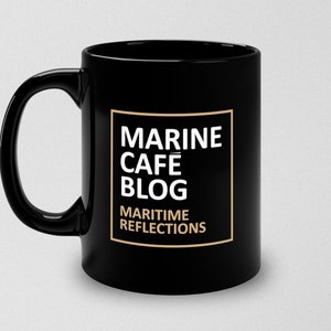 Marine Cafe Blog Mug, Nautical Mug, Coffee Mug, Coffee Cup image 2