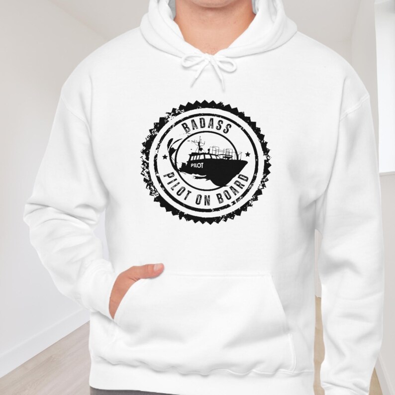 Nautical Pilot Hooded Sweatshirt, Nautical Pilot Hoodie, Maritime Pilot Sweatshirt, Harbor Pilot Hoodie, Ship Pilot Hoodie, Nautical Hoodie image 3