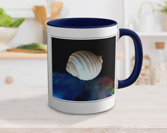 Seashell Coffee Mug, Shell Mug, Nautical Coffee Mug, Maritime Coffee Cup, Sea Shell Mug, Nautical Mug