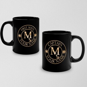 Personalized nautical mug for boat owners, Boat owner gift, Boat coffee mugs, Sailing gift, Yacht gift, Boat captain mug, First mate mug image 2